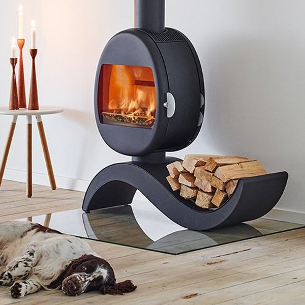 Scan 66-5 S Base Wood Burning Stove in Black Paint Stove Supermarket