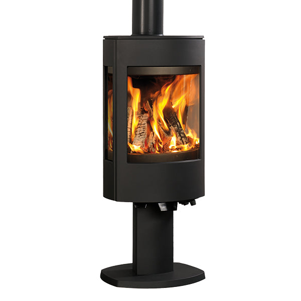 Dovre Astroline 4CB Wood Burning Stove Matt Black with Pedestal