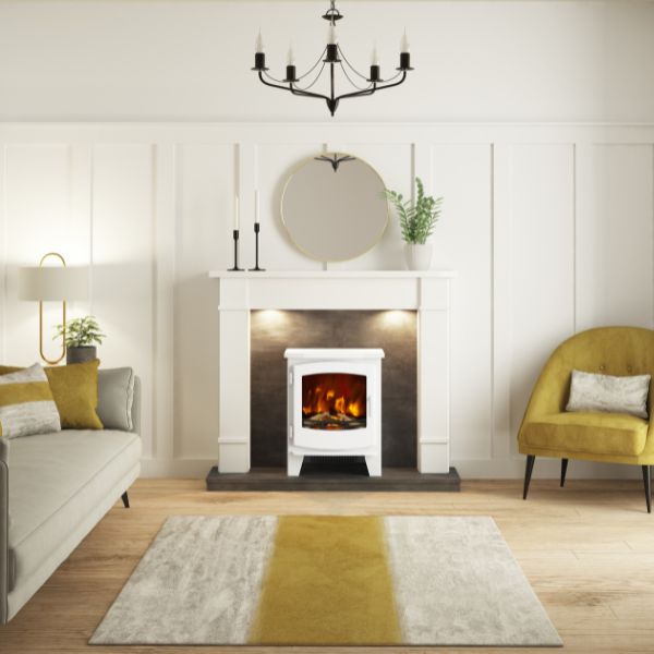 Flare Cheshire 48" Ash White & Grey Slate Effect Timber Inglenook