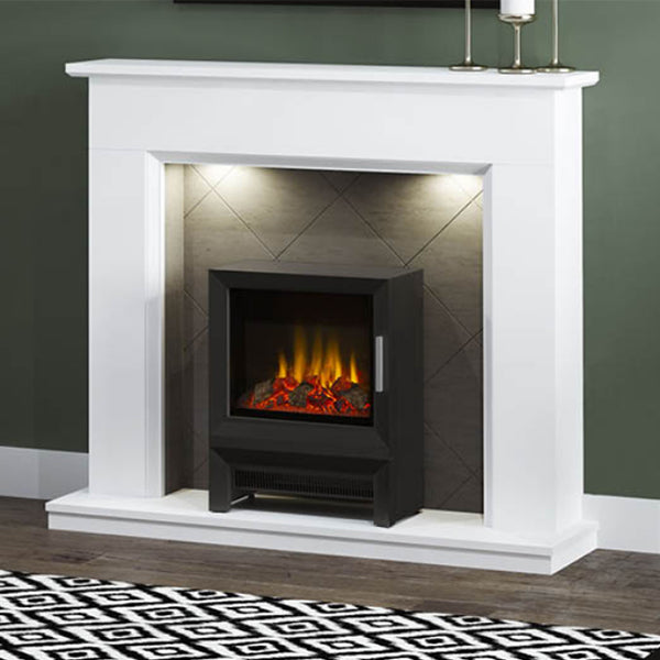 Flare Kingsbridge 48" Ash White & Chicago Concrete Timber Inglenook