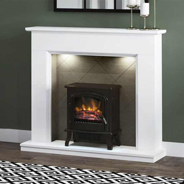 Flare Kingsbridge 48" Ash White & Chicago Concrete Timber Inglenook