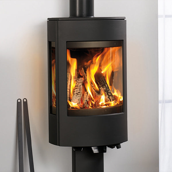 Dovre Astroline 4CB Wood Burning Stove Matt Black with Pedestal