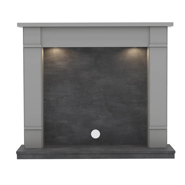 Flare Cheshire 48" Dark Grey & Grey Slate Effect Timber Inglenook