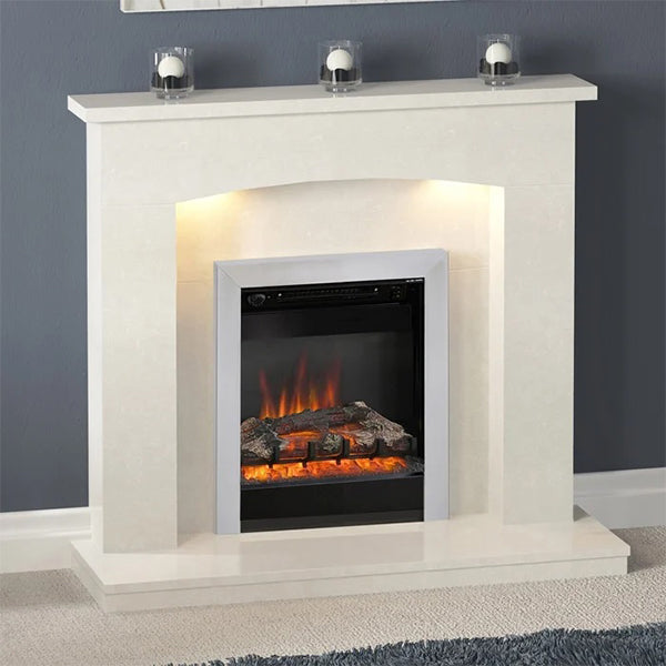 Flare Isabelle 45" Manilla Micro Marble Surround