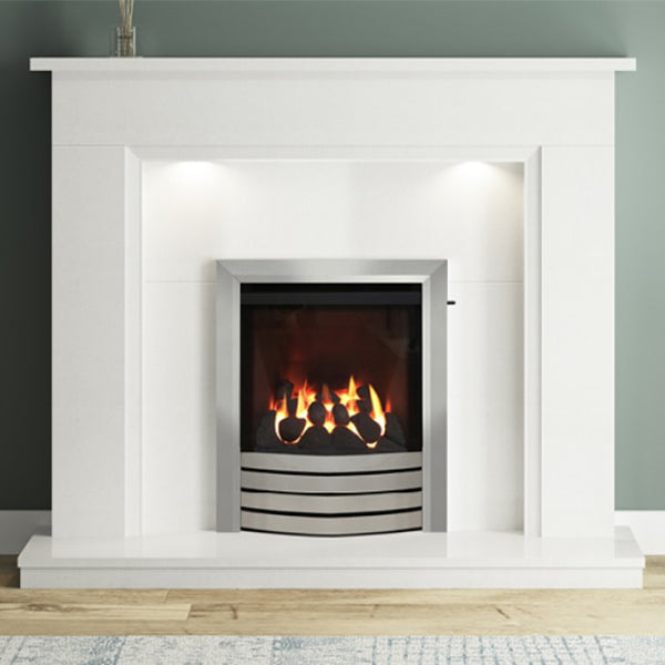 Flare Madalyn 52" White Micro Marble Surround