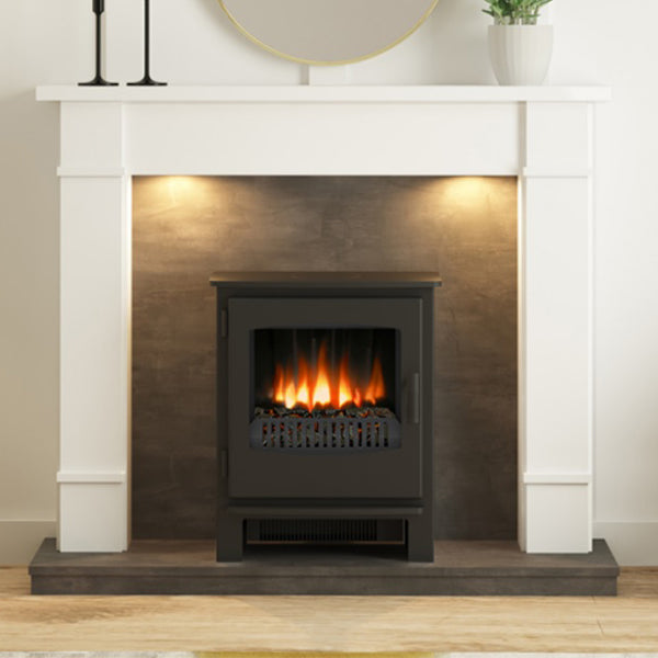 Flare Cheshire 48" Ash White & Grey Slate Effect Timber Inglenook