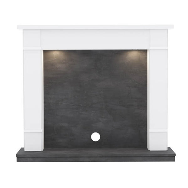 Flare Cheshire 48" Ash White & Grey Slate Effect Timber Inglenook