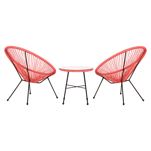 Pacific Lifestyle Rio 3 Piece Red Bistro Set