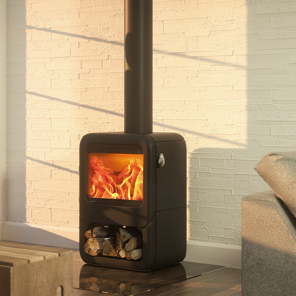 Dovre Rock 350  Wood Burning Stove with Wood Box