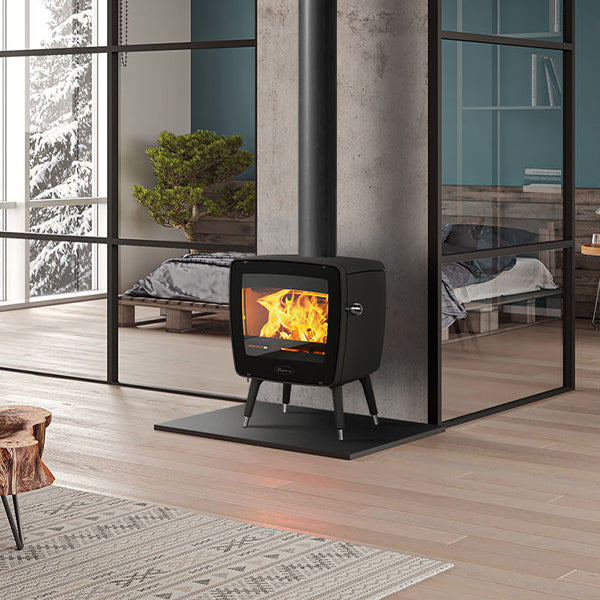 Dovre Vintage 35 Wood Burning Stove Matt Black with Legs