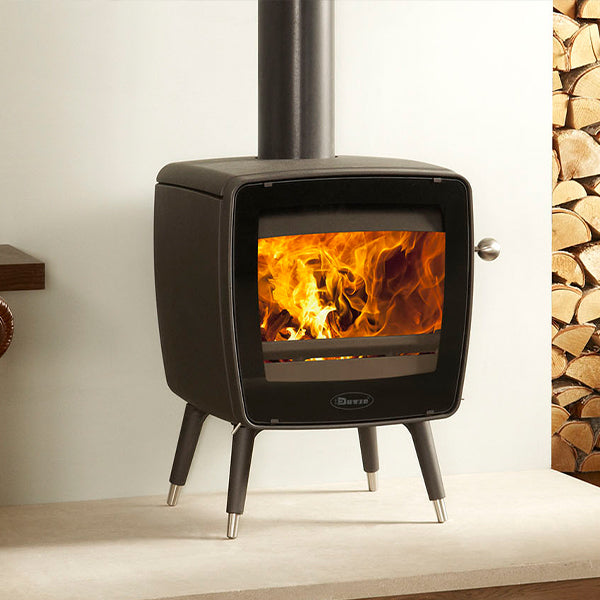 Dovre Vintage 35 Wood Burning Stove Matt Black with Legs