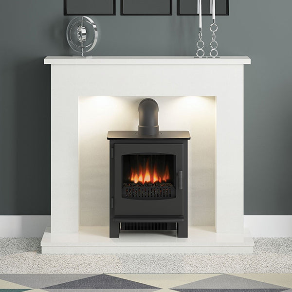 Flare Allensford 48" White Micro Marble Inglenook