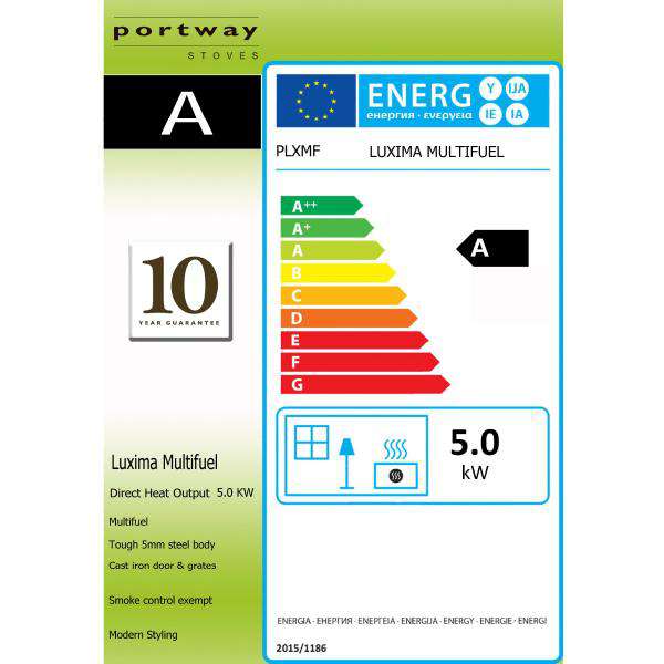 Portway Luxima Multi Fuel / Wood Burning Stove - Stove Supermarket